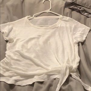 White gap knotted T-shirt
